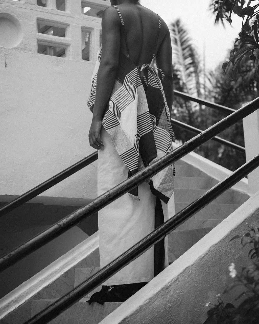 Ajabeng fashion detail on a stairway